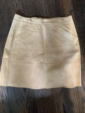 Isaac Mizrahi suede skirt